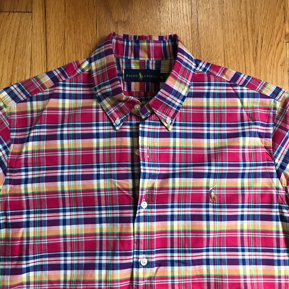 Polo Ralph Lauren Multi Plaid Long-Sleeve Button-Down Shirt XL